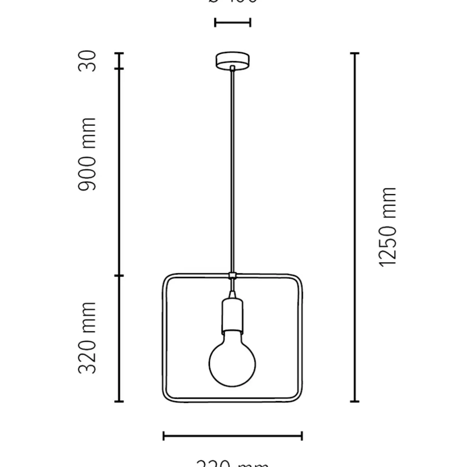 Sale Kwadratowa lampa wisząca z drewnianą oprawką 1651174 CARSTEN | Kaja Żyrandole Nowoczesne