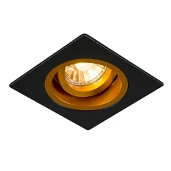 Sklep Kaja Kwadratowe oczko 92706 CHUCK DL SQUARE BLACK- GOLD| Kaja Oświetlenie