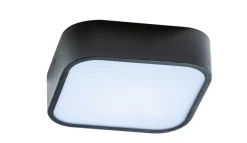 Sklep Kaja Kwadratowy czarny plafon z mlecznym szkłem AZ4146 LUCIE | Kaja