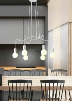 Outlet Lampa bez kloszy, minimalistyczny żyrandol 36-71026 BASSO | Kaja Żyrandole Nowoczesne