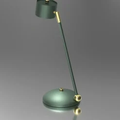 Sklep Kaja Lampa biurkowa w kolorze zieleni i złota MLP7770 z serii ARENA | Kaja Oświetleni