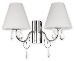 Sklep Kaja Lampa ścienna glamour z abażurami O1961 CH BIA VELIO | Kaja