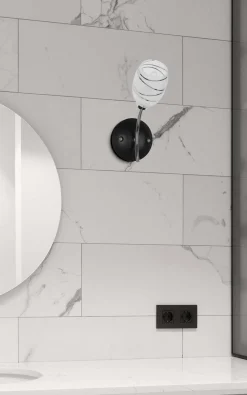 Sklep Kaja Lampa ścienna imitująca kwiat K-JSL-6093/1W CHR XENA | Kaja