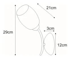 Sklep Kaja Lampa ścienna imitująca kwiat K-JSL-6093/1W CHR XENA | Kaja