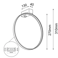 Sklep Kaja Lampa ścienna LED neutralne światło ⌀27cm 4000K ANT 4317 AGARO | Kaja