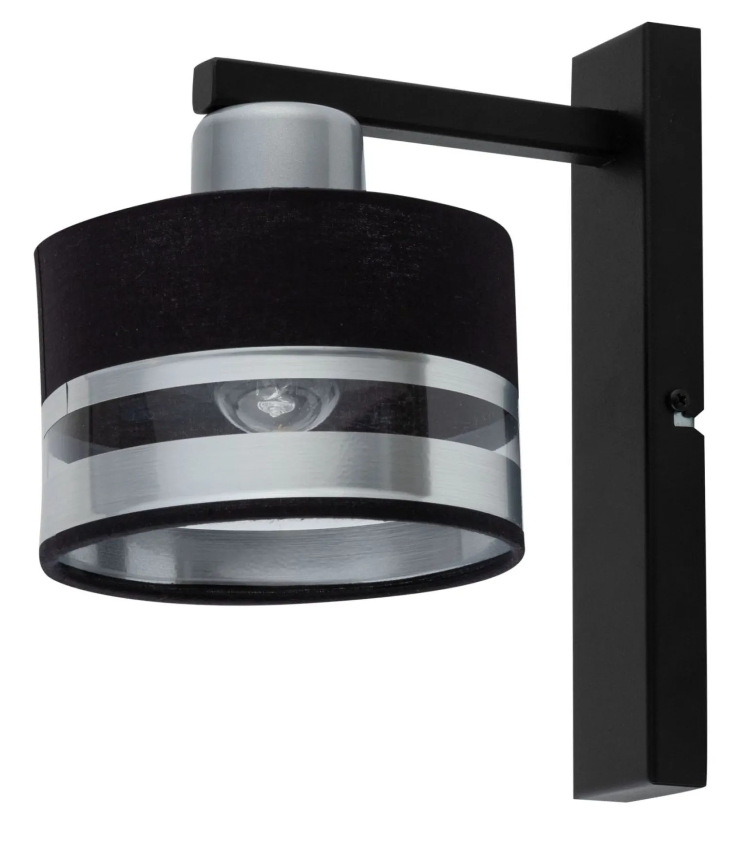 Sklep Kaja Lampa ścienna z czarno-srebrnym abażurem SIG 32154 z serii PRO | Kaja