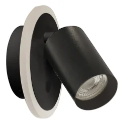 Sklep Kaja Lampa ścienna z dwoma światłami LED+GU10 LP-0612/1WS BK PARMA | Kaja