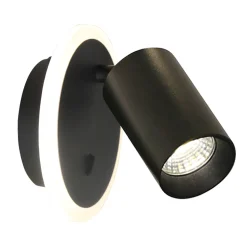 Sklep Kaja Lampa ścienna z dwoma światłami LED+GU10 LP-0612/1WS BK PARMA | Kaja