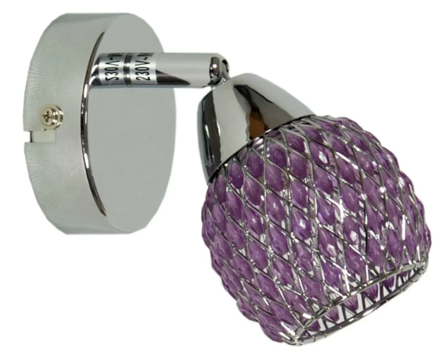 Sklep Kaja Lampa ścienna z fioletowymi kryształkami 91-06905 CLEAR | Kaja