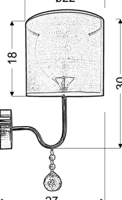 Sklep Kaja Lampa ścienna z kloszem i abażurem 21-26552 BRAVA | Kaja Oświetlenie