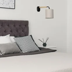 Sklep Kaja Lampa ścienna z szarym, wąskim abażurem MLP7450 z serii ATLANTA | Kaja Oświetlen