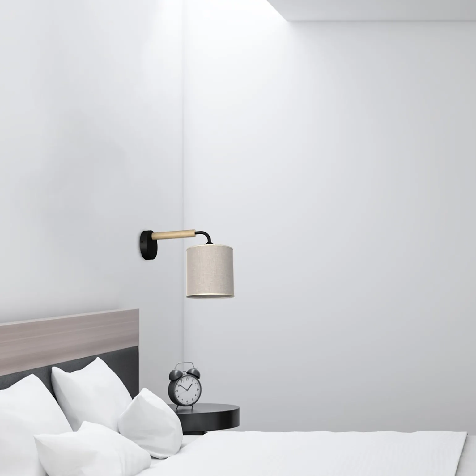 Sklep Kaja Lampa ścienna z szarym, wąskim abażurem MLP7450 z serii ATLANTA | Kaja Oświetlen