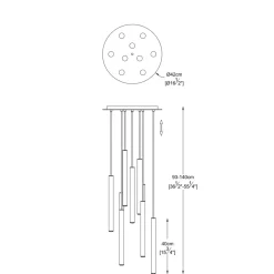 Hot Lampa do skandynawskiego salonu P0461-09C-B5SB LOYA | Kaja Żyrandole Nowoczesne