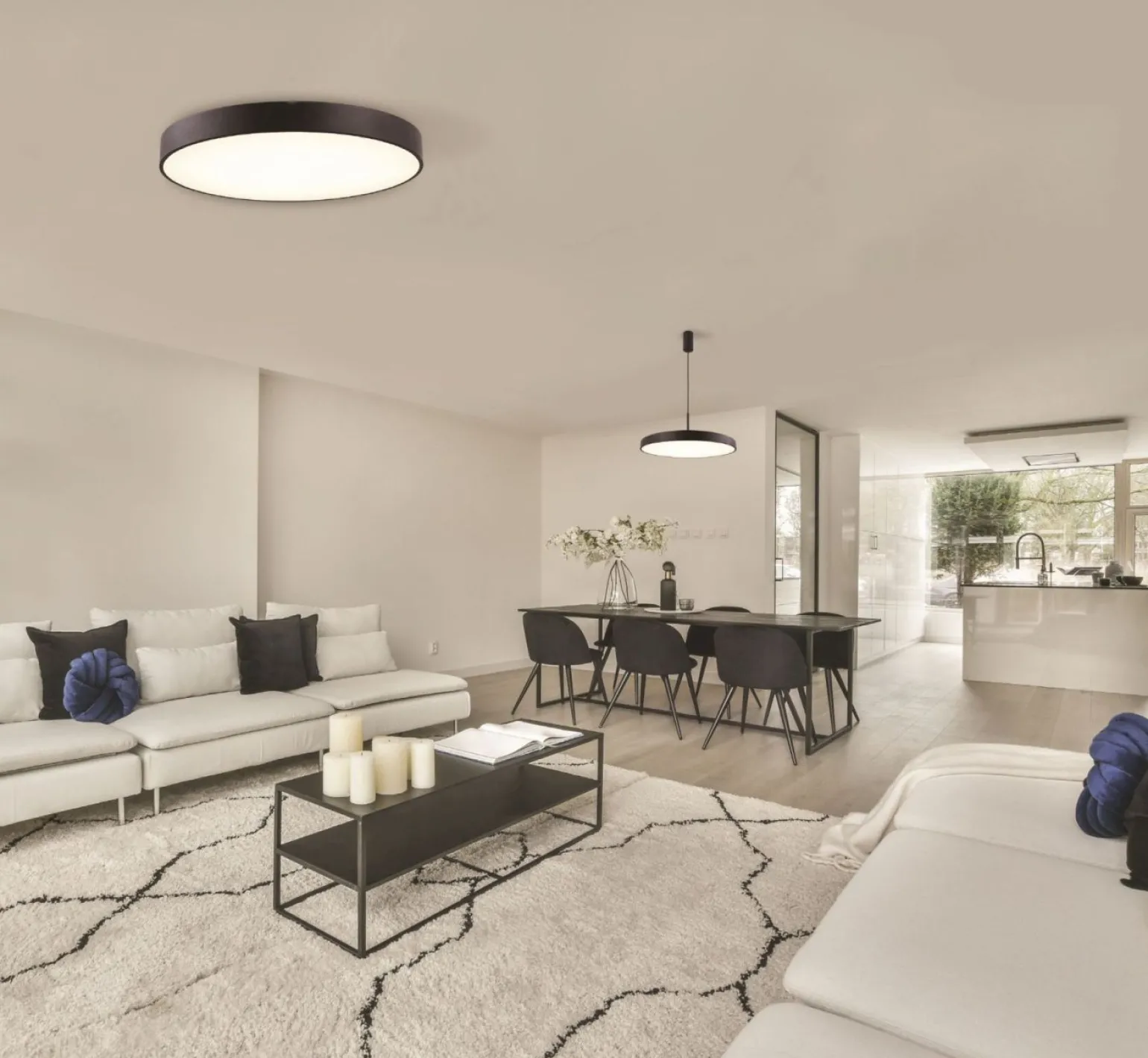 Sklep Kaja Lampa do sypialni ⌀80cm zmienna barwa światła AZ5085 MARCELLO | Kaja