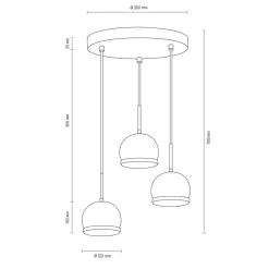 New Lampa do sypialni w stylu rustykalnym 5141374R BALL WOOD | Kaja Żyrandole Nowoczesne
