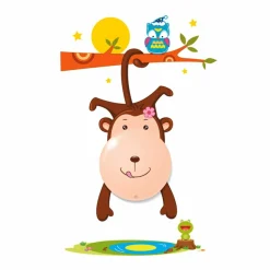 Sklep Kaja Lampa dziecięca na ścianę, małpka 3D LED ML115 MONKEY | Kaja