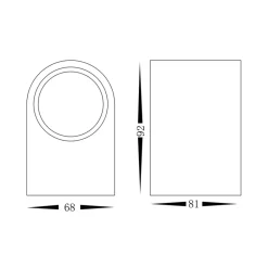 Sklep Kaja Lampa elewacyjna dająca światło w dwie strony EKO8319 OVALIS | Kaja