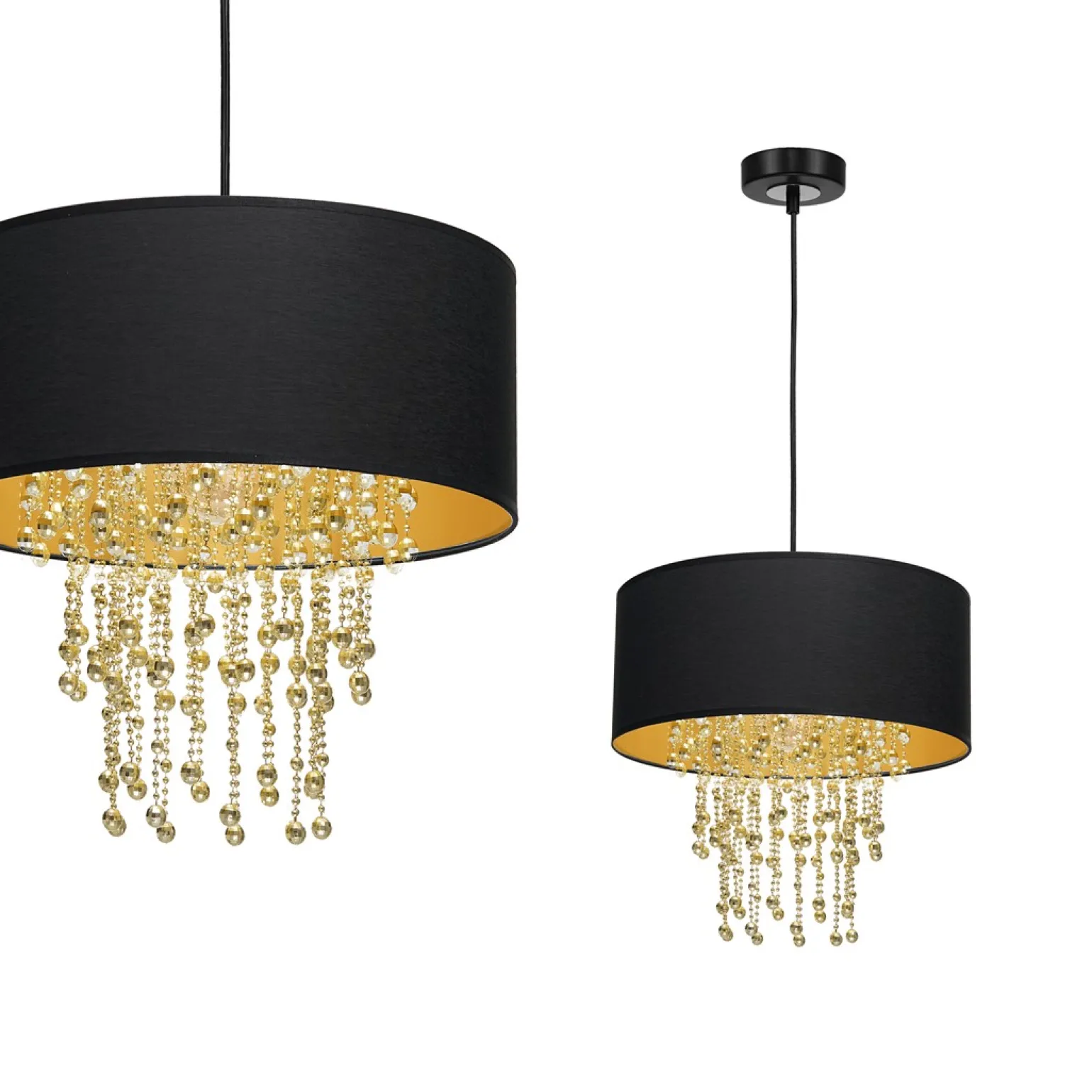 Sklep Kaja Lampa glamour w kolorze czerni i złota MLP6441 z serii ALMERIA | Kaja Oświetleni