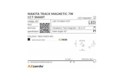 Sklep Kaja Lampa LED do szyny 7W CCT SMART AZ4836 MAKITA ALFA MAGNETIC 48V | Kaja