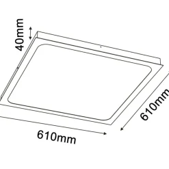Sklep Kaja Lampa LED z neutralnym światłem 61x61cm 4000K ANT 1059 HIKA | Kaja