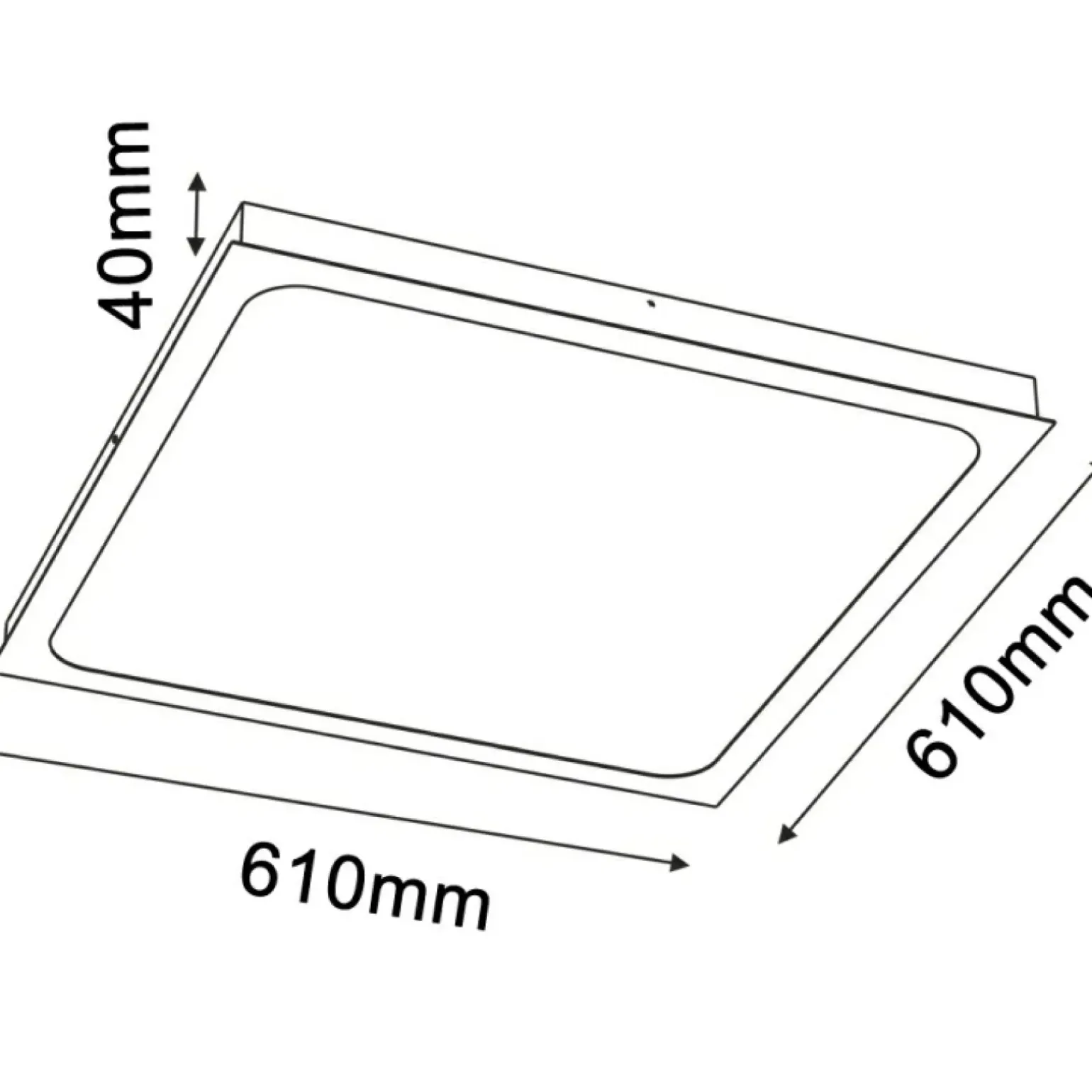Sklep Kaja Lampa LED z neutralnym światłem 61x61cm 4000K ANT 1059 HIKA | Kaja