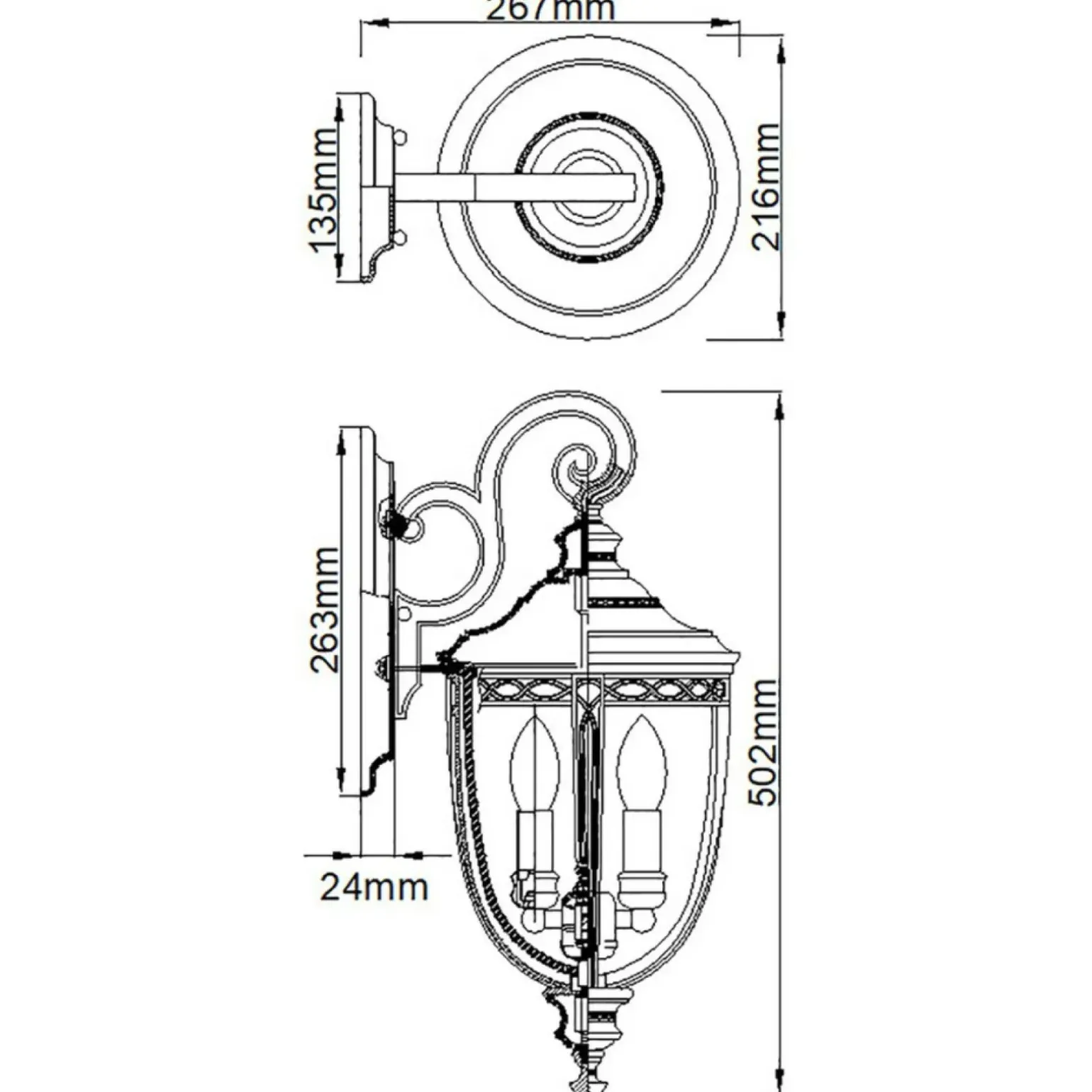 Sklep Kaja Lampa naścienna, owa FE-EB2-M-BRB z serii ENGLISH BRIDLE