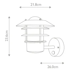 Sklep Kaja Lampa naścienna z czujnikiem ruchu HELSINGOR-PIR-BK z serii HELSINGOR