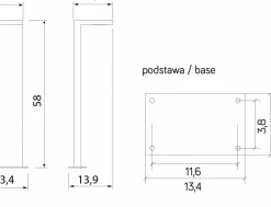 Sklep Kaja Lampa ogrodowa do oświetlenia podjazdu KR-580 z serii KARO | Kaja Oświetlenie