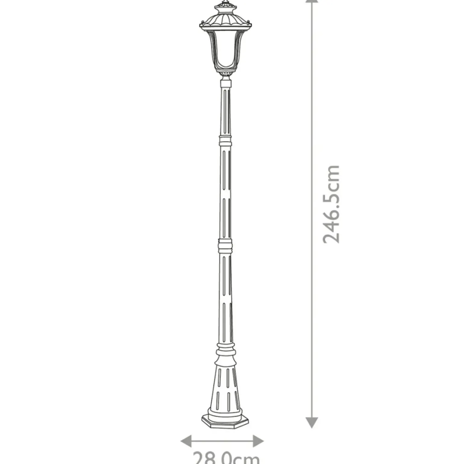Sklep Kaja Lampa ogrodowa, latarnia, czarna CC5-M-BK z serii CHICAGO