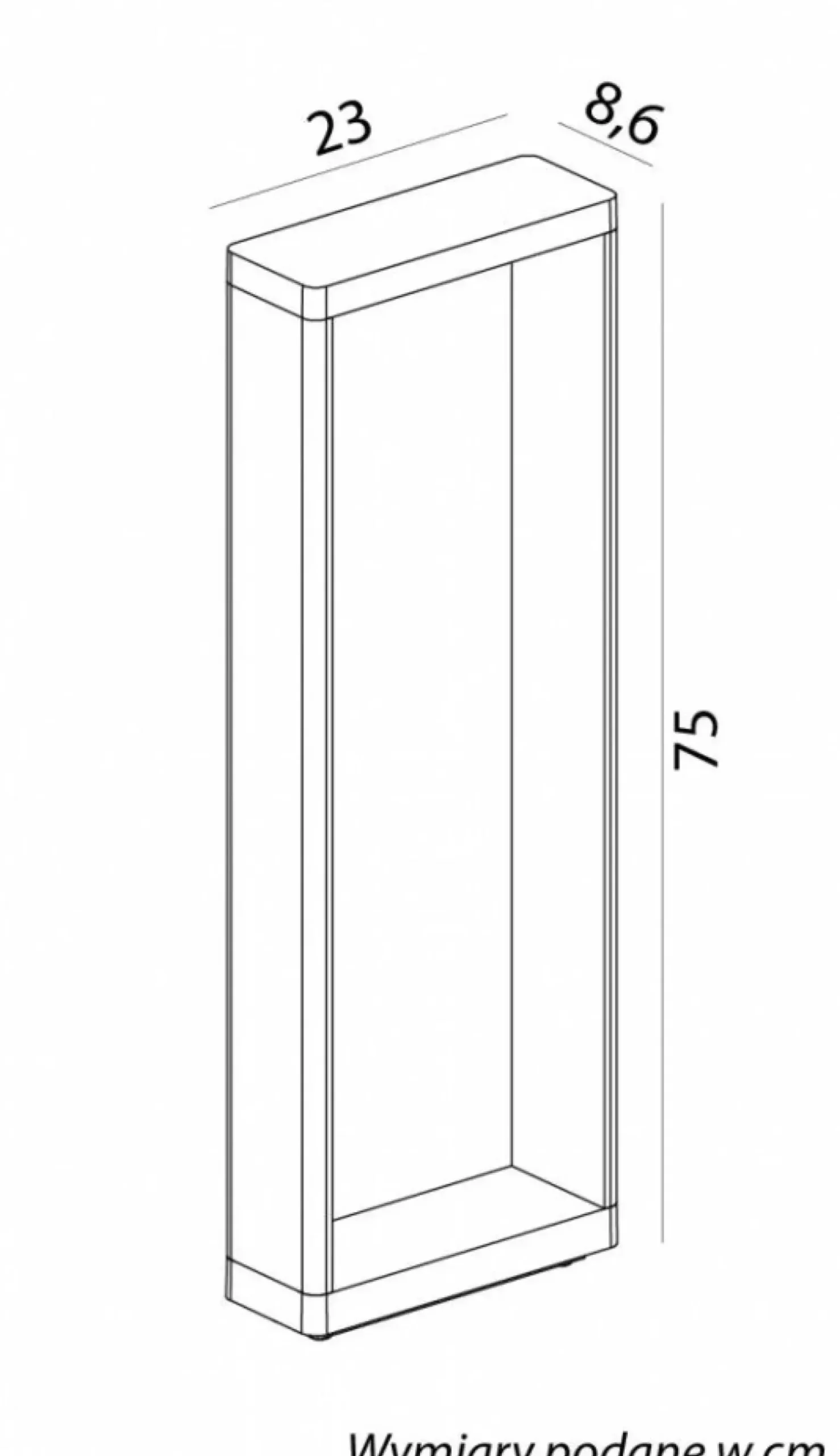 Sklep Kaja Lampa ogrodowa stojąca LED, kolor czarny popiel FLS-750 z serii FORM | Kaja Oświ