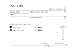 Sklep Kaja Lampa ogrodowa stojąca regulowane ramiona AZ4459 ROLF | Kaja