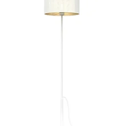 Sklep Kaja Lampa podłogowa, biało-złoty abażur LX 5272 z serii LOFT SHADE | Kaja