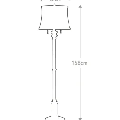 Sklep Kaja Lampa podłogowa, ciepły mosiądz FE-STATEROOM-FL-BB z serii STATEROOM
