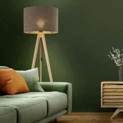 Sklep Kaja Lampa podłogowa na drewnianych nogach TK 16026 GRAND SOSNA | Kaja