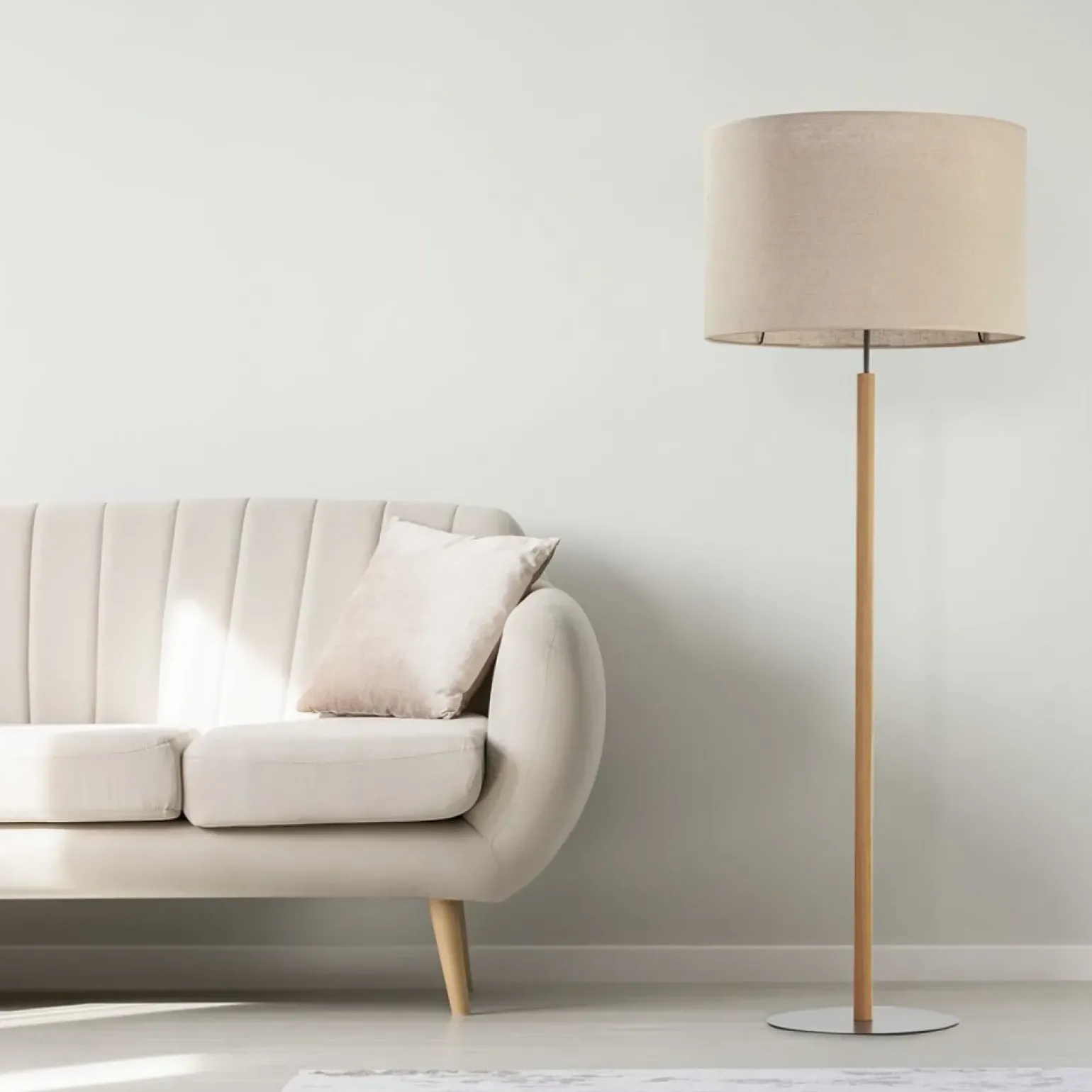 Sklep Kaja Lampa podłogowa na drewnianej nodze TK 5199 DEVA | Kaja Oświetlenie