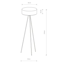 Sklep Kaja Lampa podłogowa na trójnogu, z m abażurem 7988 | Kaja