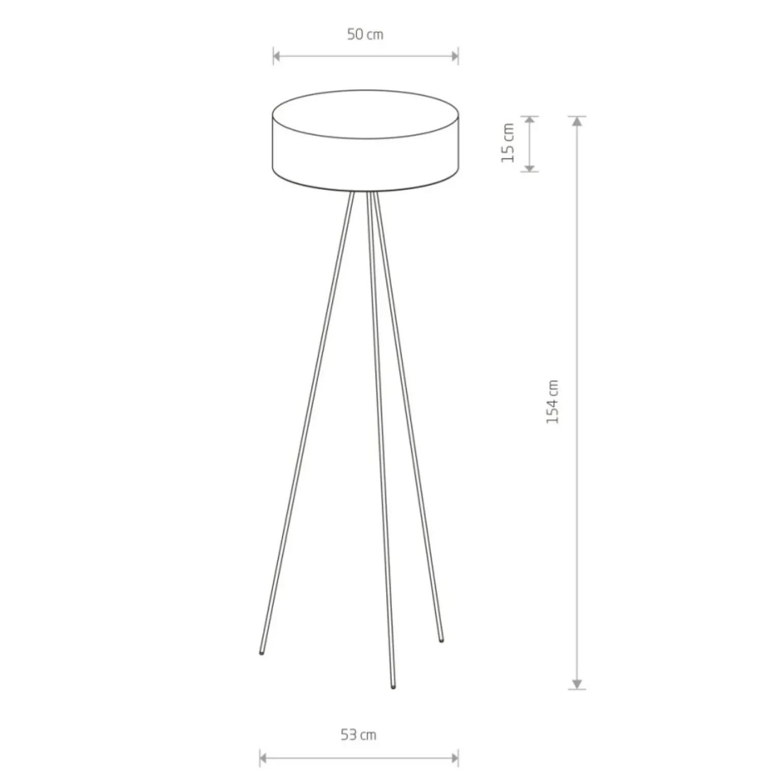 Sklep Kaja Lampa podłogowa na trójnogu, z m abażurem 7988 | Kaja