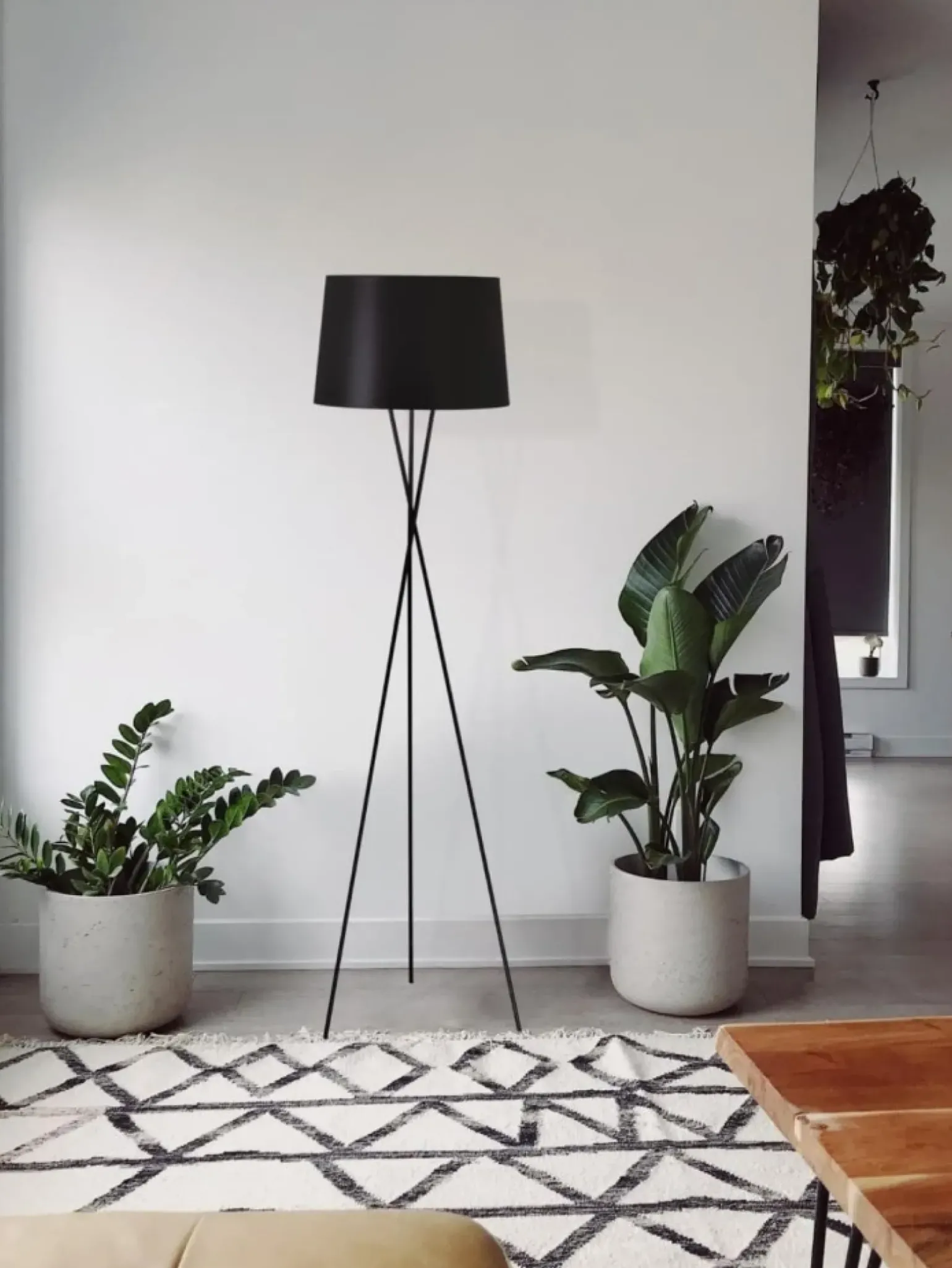 Sklep Kaja Lampa podłogowa prosty trójnóg K-4353 REMI BLACK | Kaja Oświetlenie