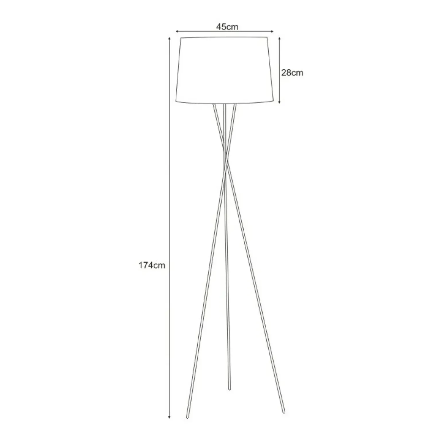 Sklep Kaja Lampa podłogowa prosty trójnóg K-4353 REMI BLACK | Kaja Oświetlenie