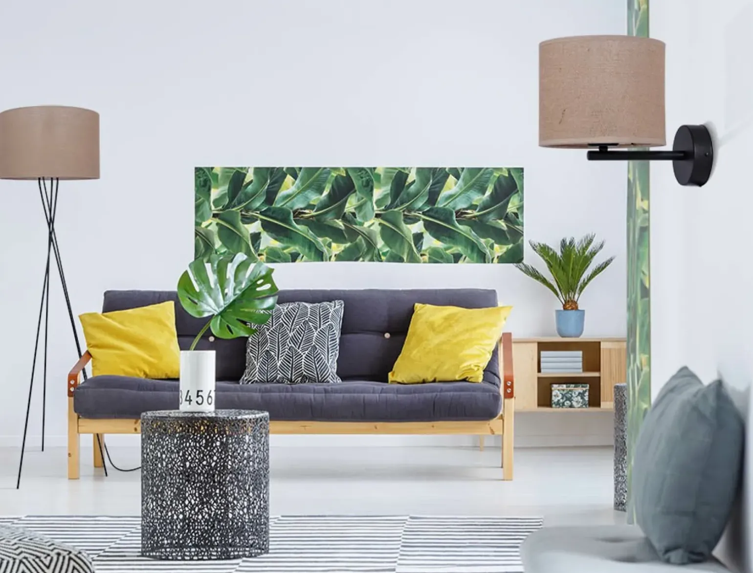 Sklep Kaja Lampa podłogowa z abażurem na trójnogu K-4379 | Kaja Oświetlenie