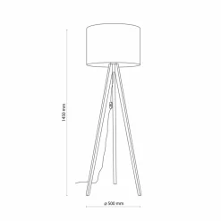 Sklep Kaja Lampa podłogowa z abażurem w stylu boho TK 16017 GRAND ORZECH | Kaja