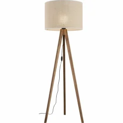 Sklep Kaja Lampa podłogowa z abażurem w stylu boho TK 16017 GRAND ORZECH | Kaja