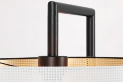 Sklep Kaja Lampa podłogowa z czarno-białym abażurem, do salonu K-5295 z serii VEGA