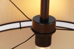 Sklep Kaja Lampa podłogowa z czarno-białym abażurem, do salonu K-5295 z serii VEGA