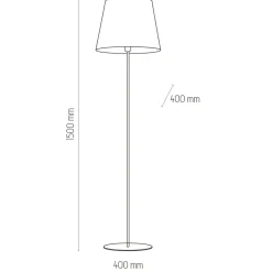 Sklep Kaja Lampa podłogowa z lnianym abażurem TK 5151 CHICAGO | Kaja Oświetlenie