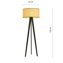Sklep Kaja Lampa podłogowa z rattanowym abażurem 1149/LP1 ASTON | Kaja