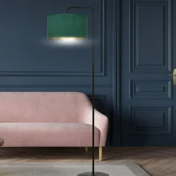 Sklep Kaja Lampa podłogowa z zielonym abażurem 1051/LP1 HILDE | Kaja Oświetlenie