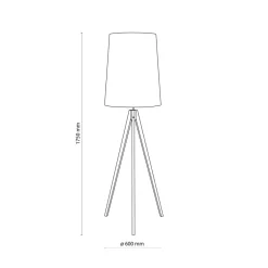 Sklep Kaja Lampa podłogowa ze smukłym abażurem, do salonu TK 5598 z serii WALZ