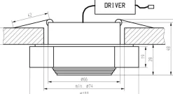 Sklep Kaja Lampa podtynkowa, oczko ze zintegrowanym LED-em 2228921 | Kaja Oświetlenie