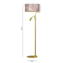 Sklep Kaja Lampa połogowa ze złotą podstawą, z abażurem MLP7593 z serii ZIGGY | Kaja Oświet